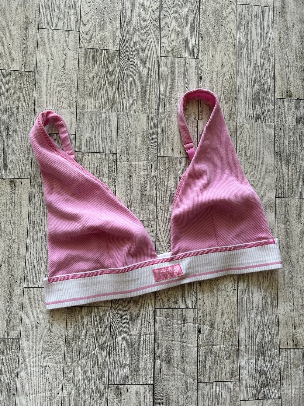 SKIMS cotton rib plunge Bralette size M